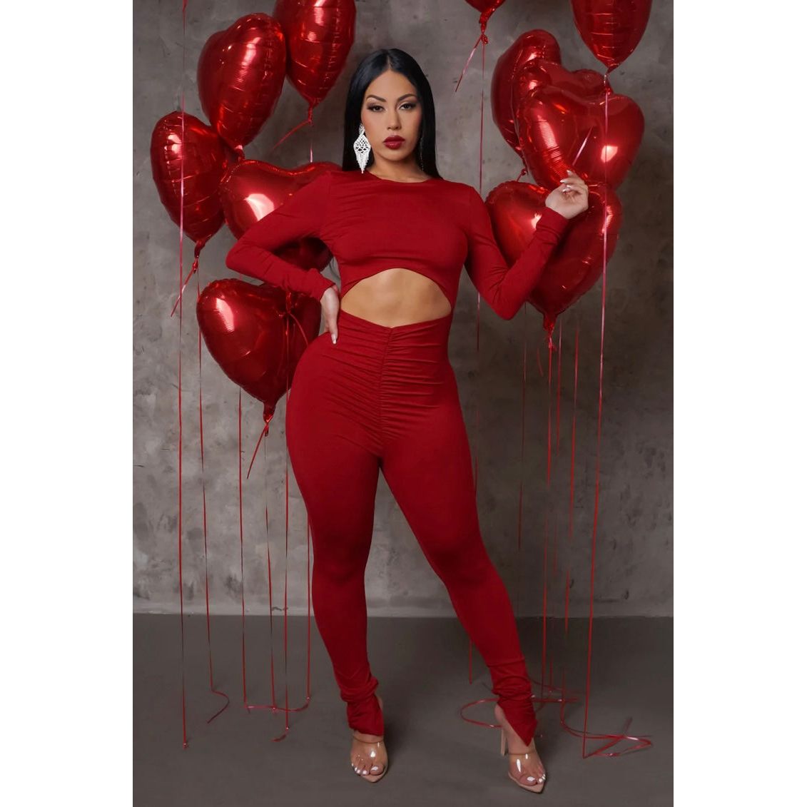 Ruby jumpsuit Sexy val – London Glam Boutique