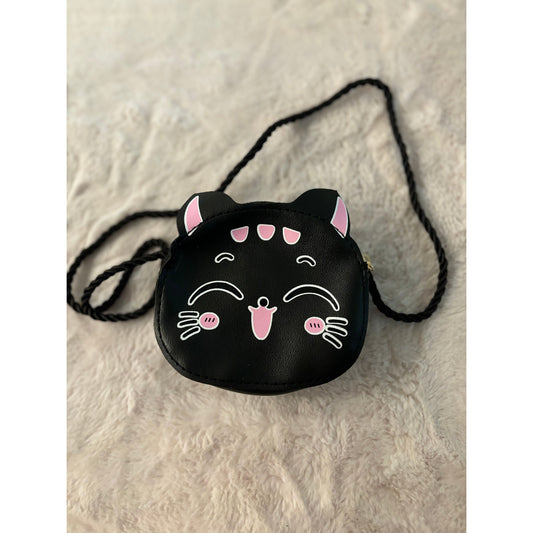 Kitty purse- kids Black