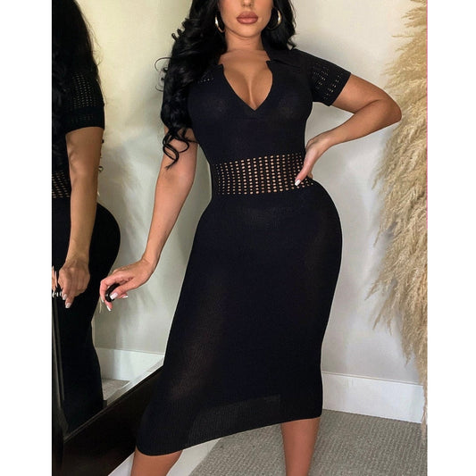 Melissa black dress mid - londonglamboutique