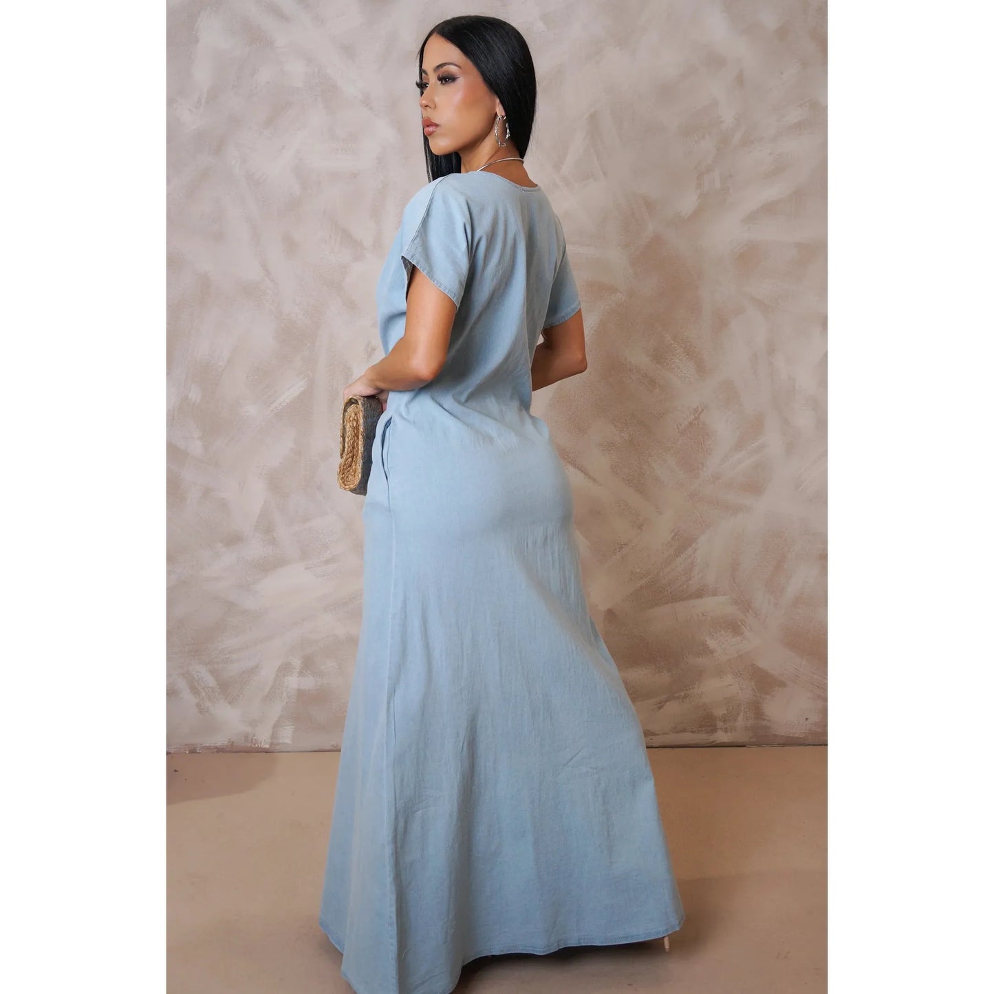 Jean Maxi Dress-New