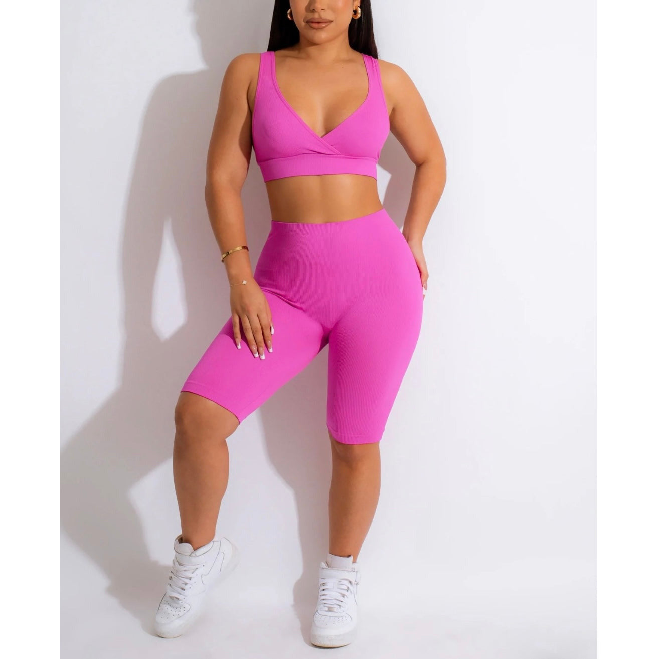 Roma Shorts Set- Pink Sale - londonglamboutique