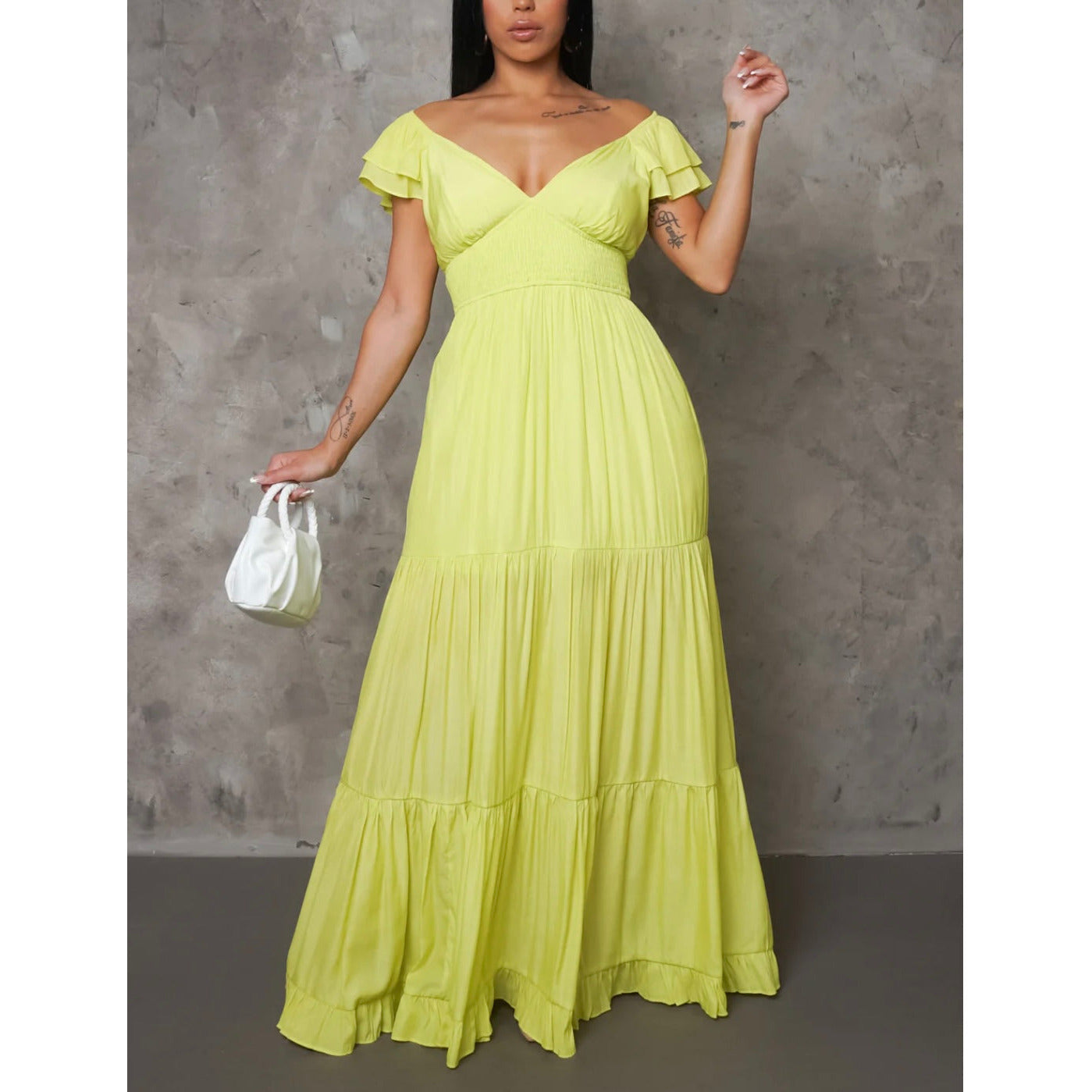 Lina Maxi Dress- New - londonglamboutique