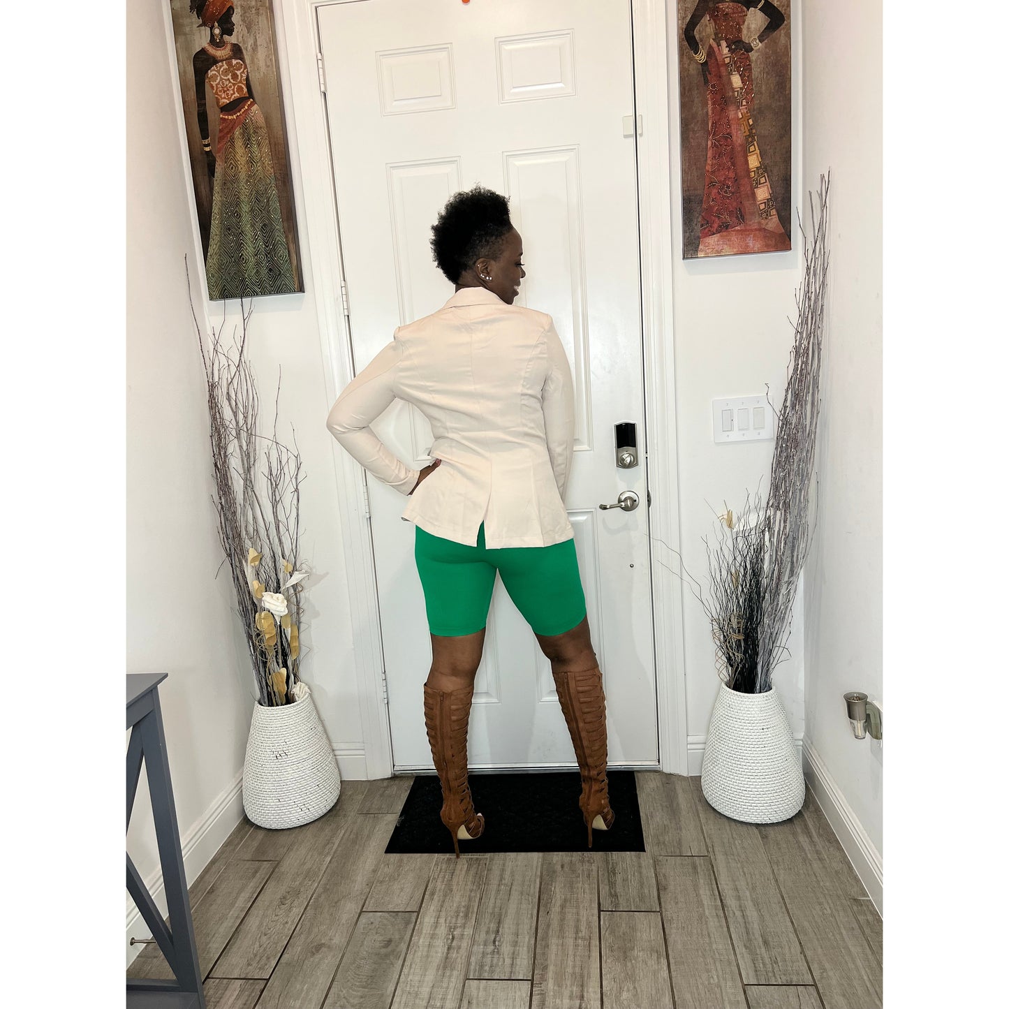 Roma Shorts Set-Green Sale - londonglamboutique