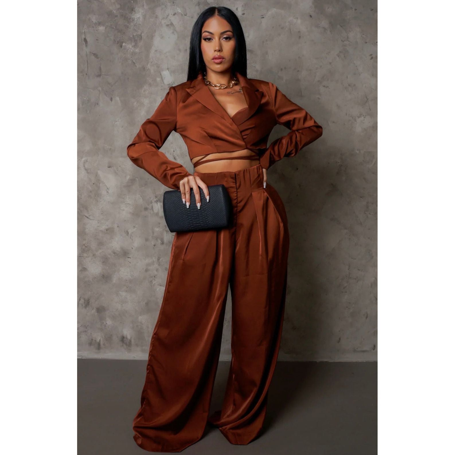 Georgia two piece pants set Lux - London Glam Boutique