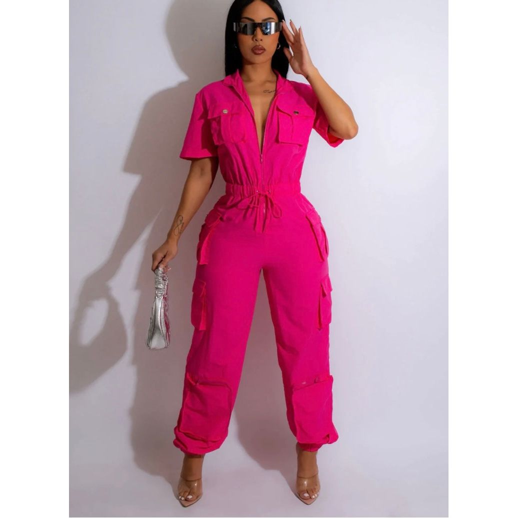 Liza pink jumpsuit - London Glam Boutique