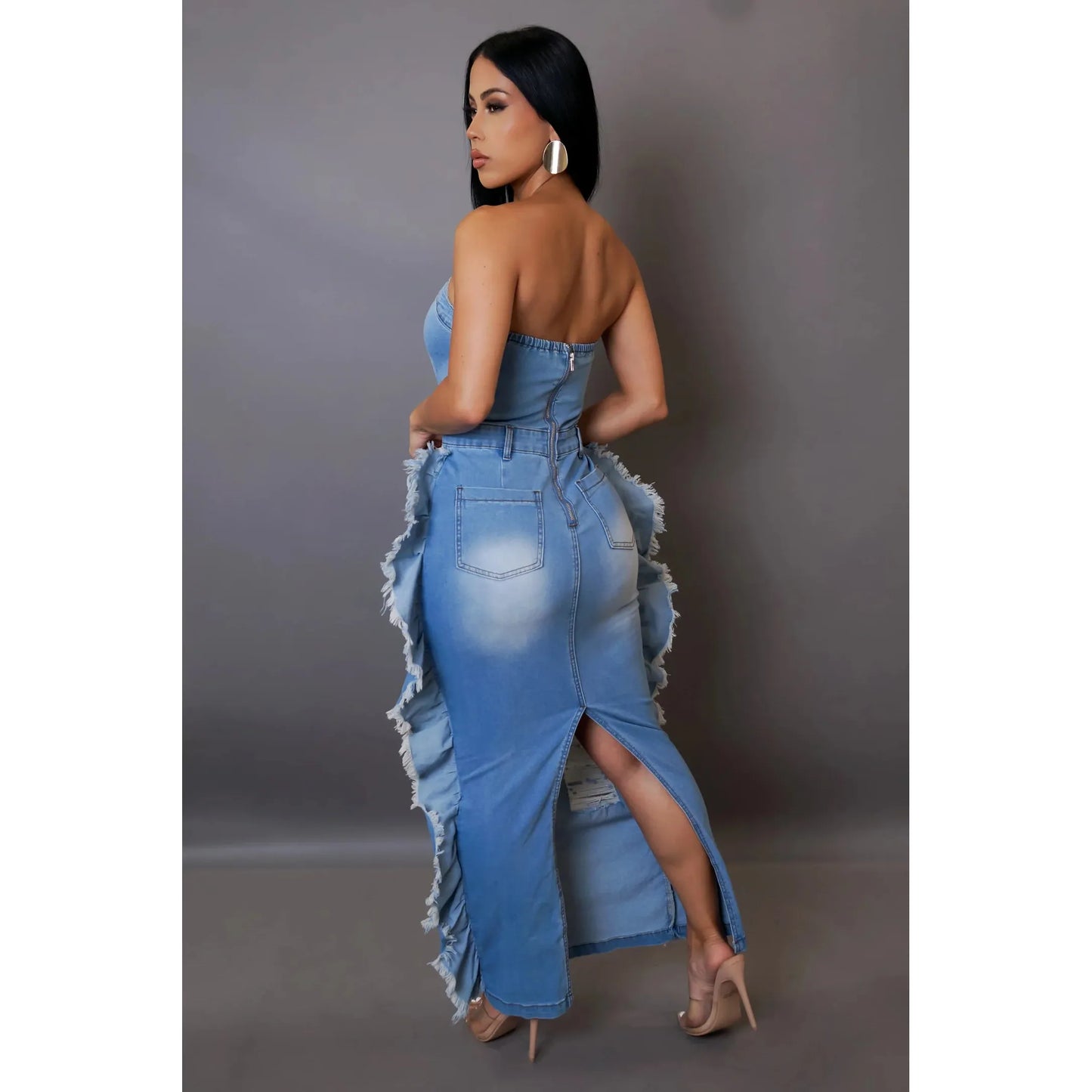 The Jeans Dress Maxi- New