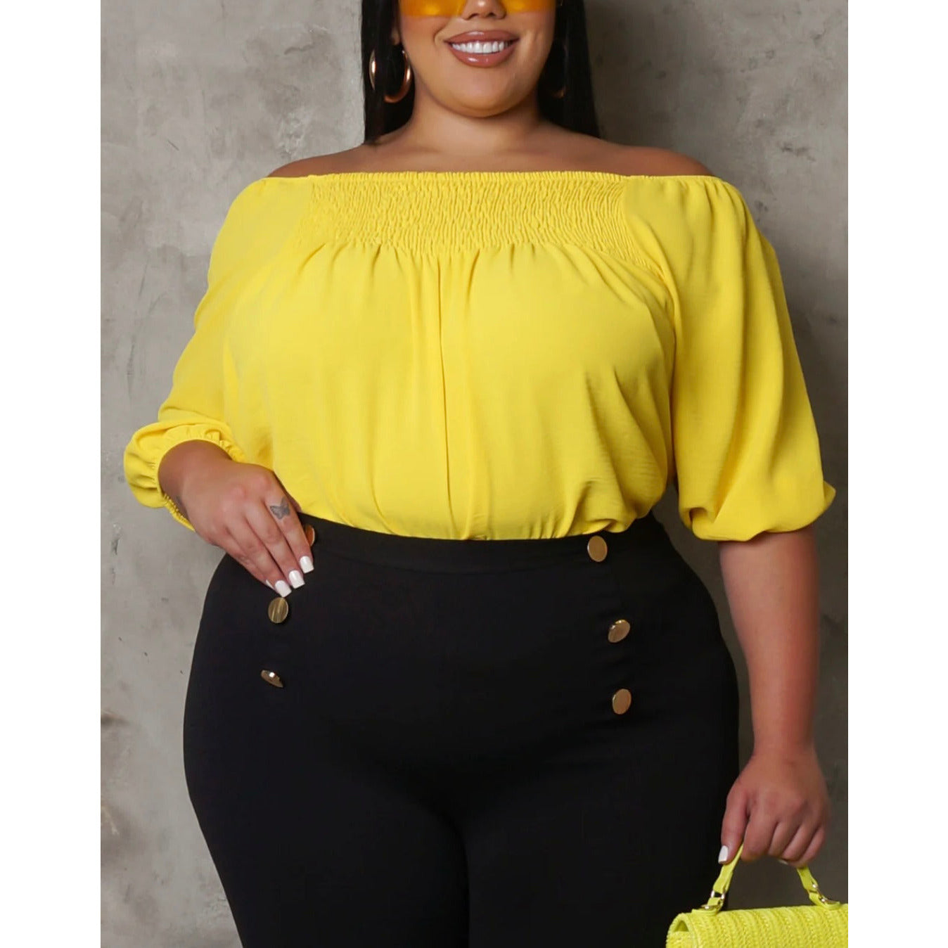 Canary Shirt- New Curvy - londonglamboutique