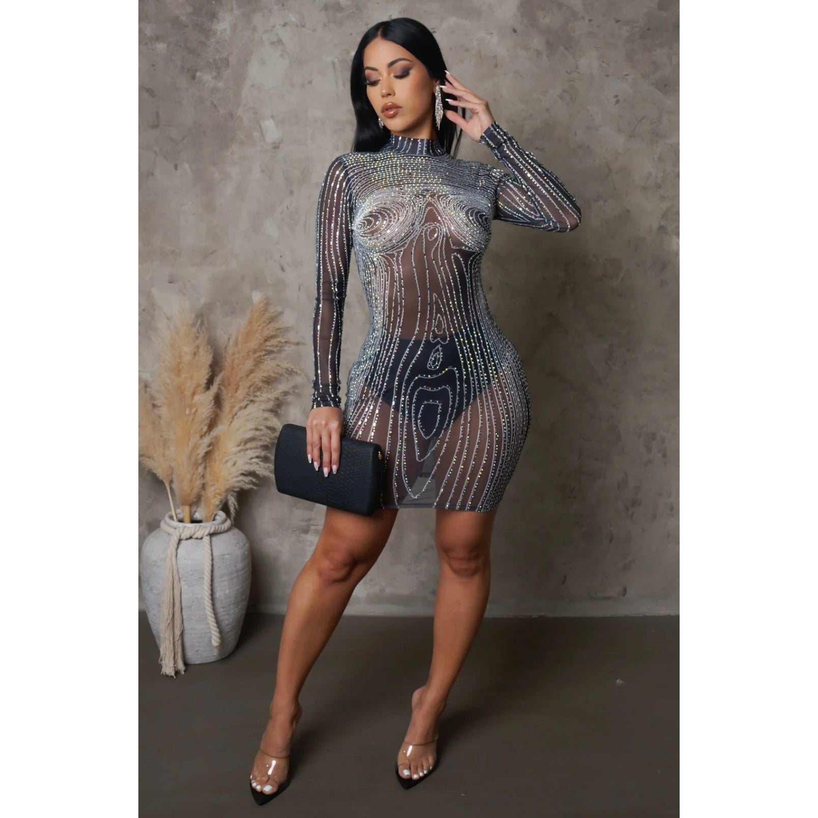 Sparkle Lux Dress Sexy mini - London Glam Boutique