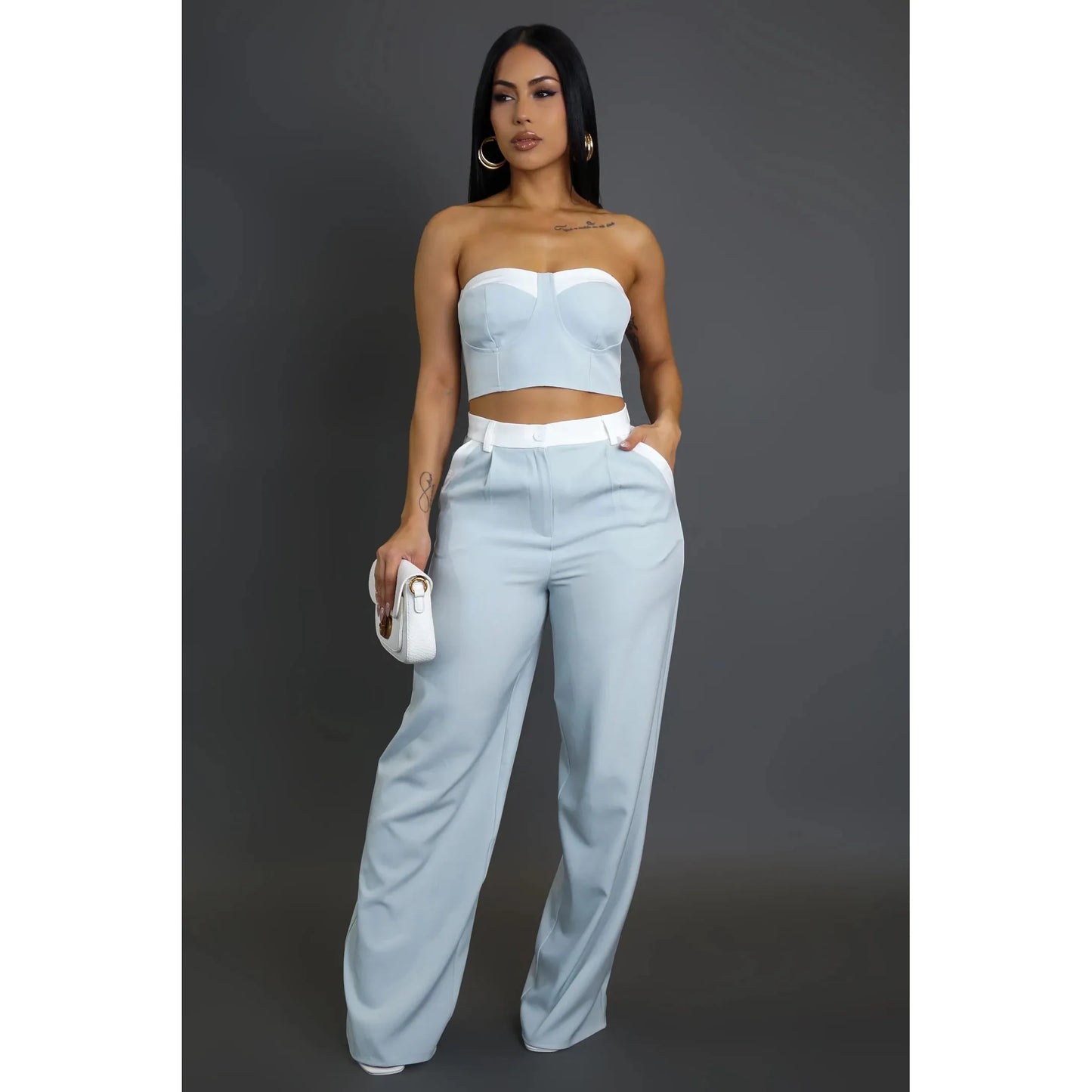 Claire Pants Set Sage-New