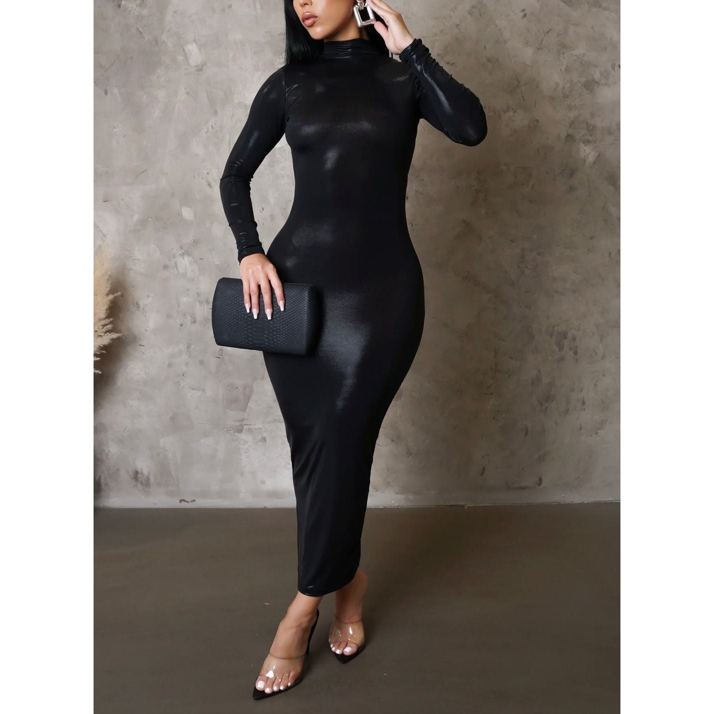 Diamond maxi dress - New Sexy (black) - London Glam Boutique