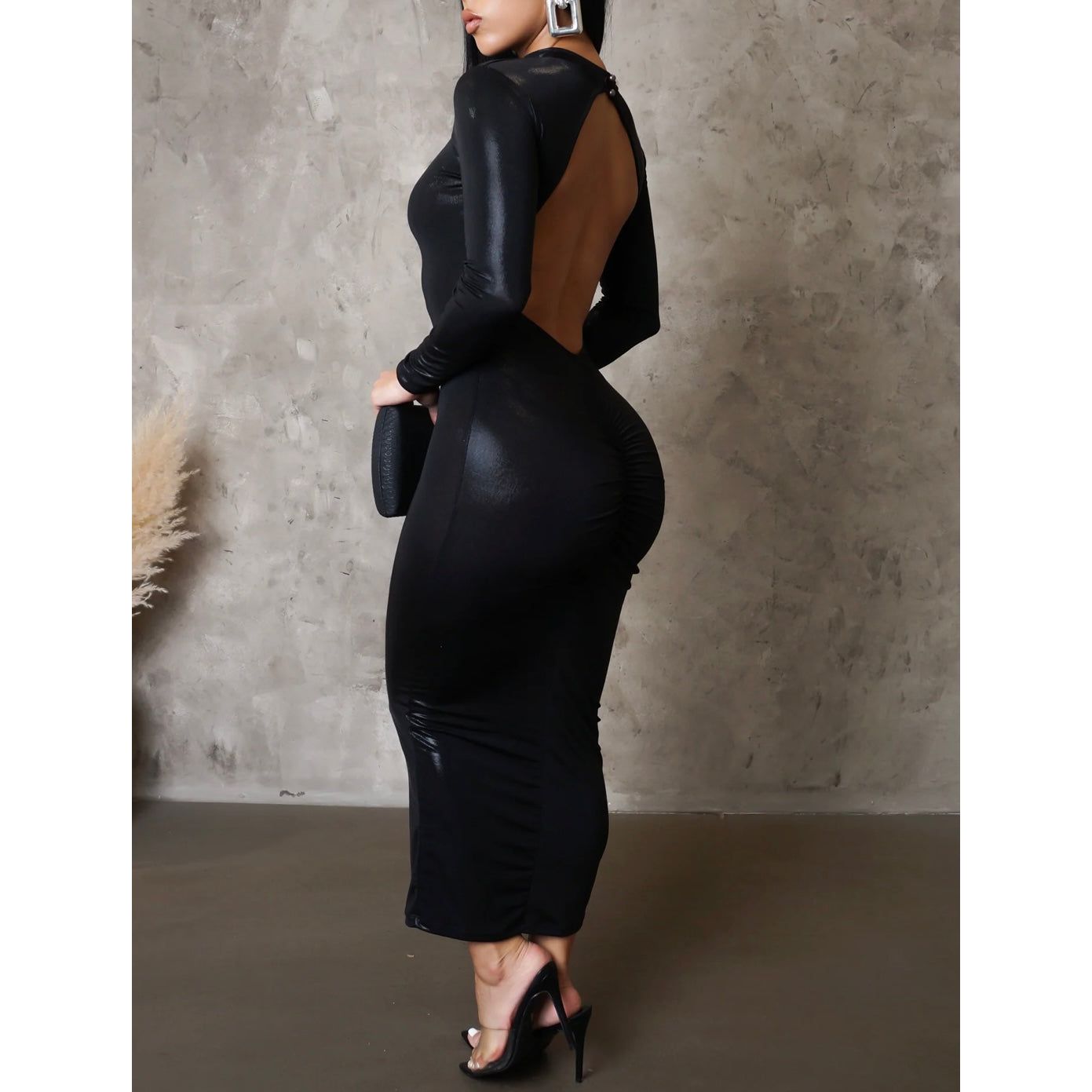 Diamond maxi dress - New Sexy (black) - London Glam Boutique