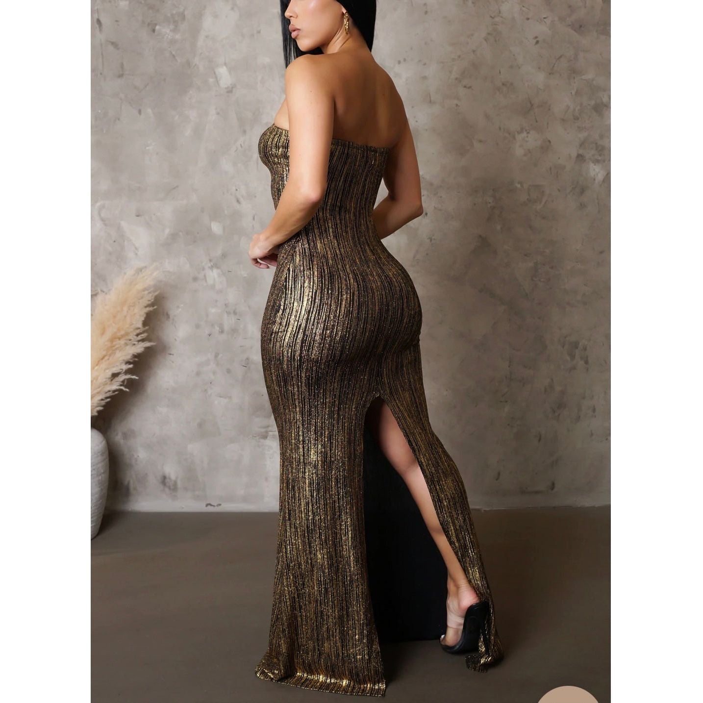 Lady of the night Maxi Dress- New - London Glam Boutique