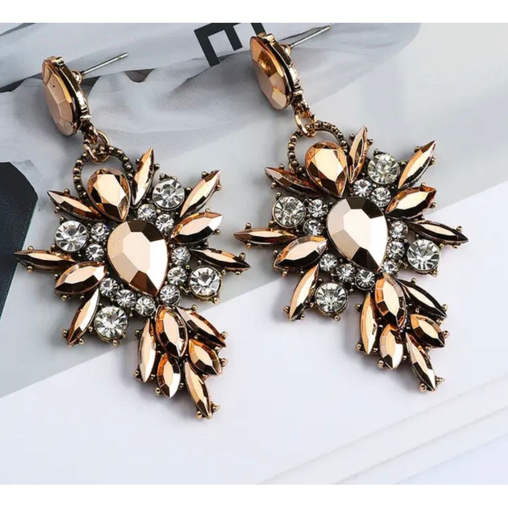 Crystal drop accessories- New (Gold) - London Glam Boutique