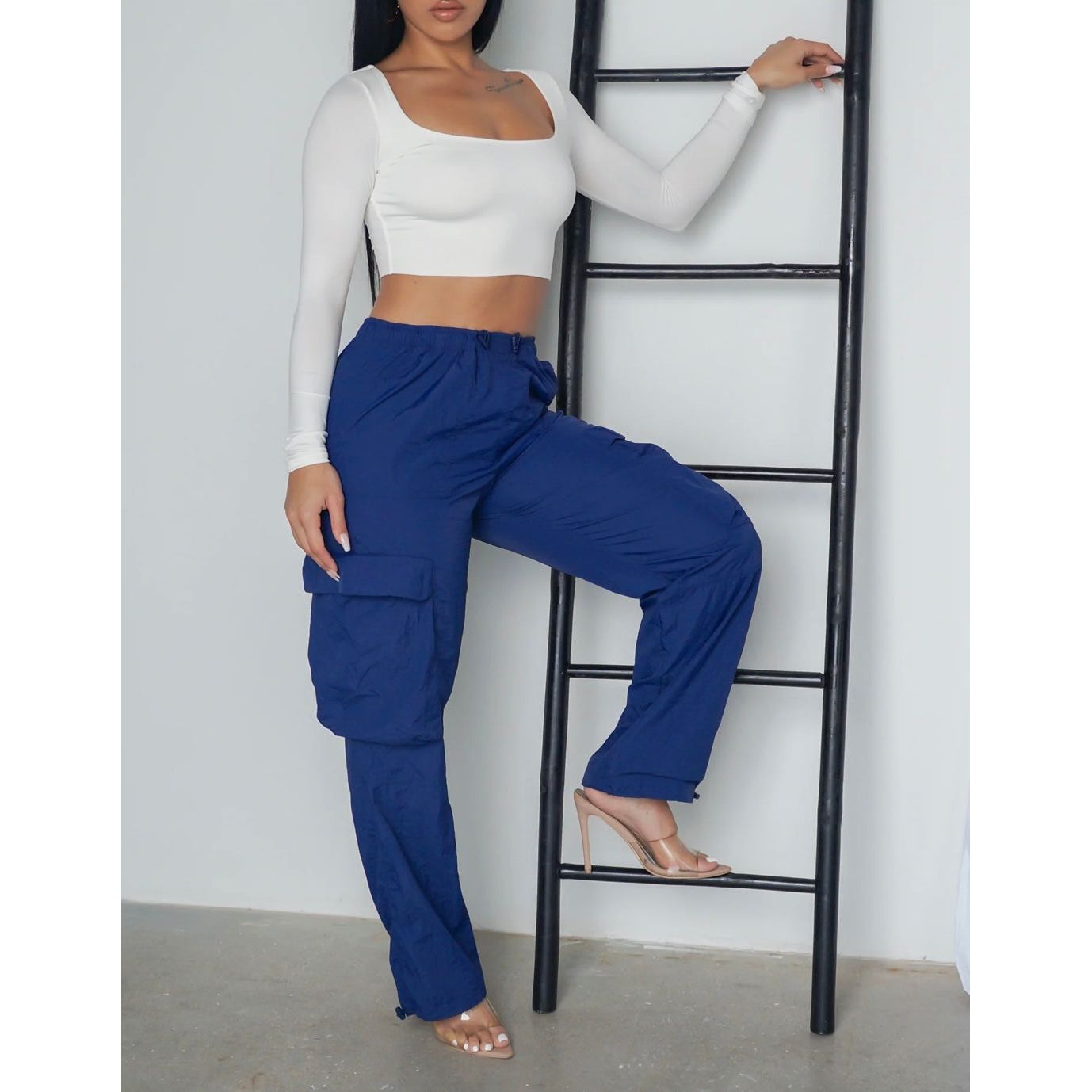 Carmen Pants-New (Blue) - London Glam Boutique