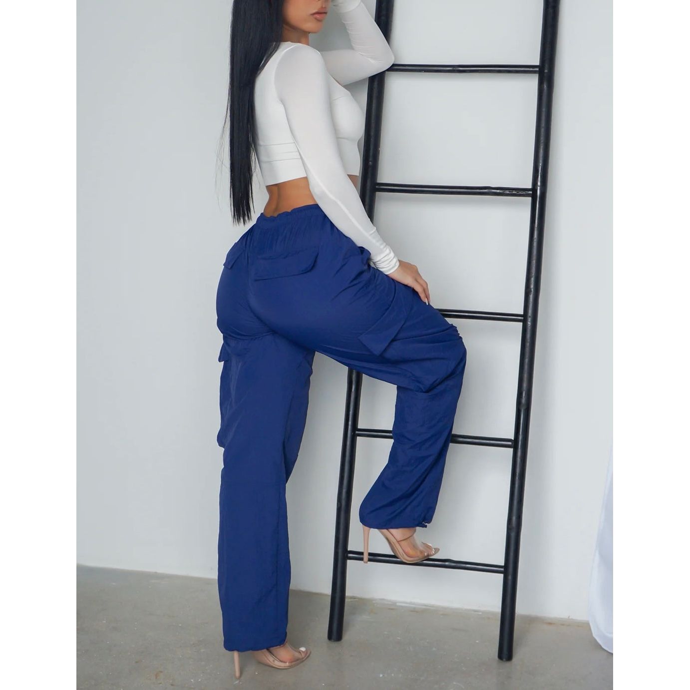 Carmen Pants-New (Blue) - London Glam Boutique