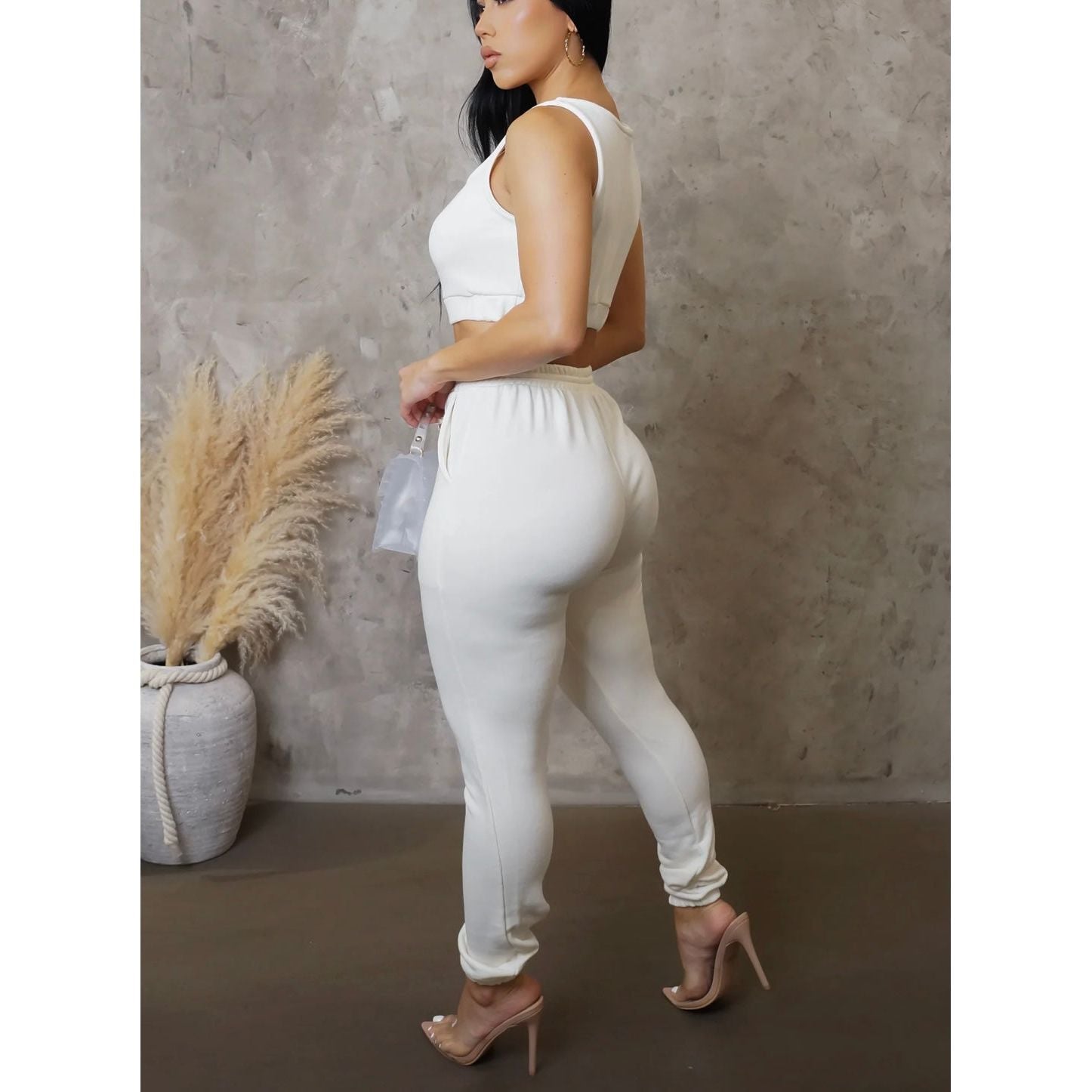 Jay Pants Set- New (White) - London Glam Boutique