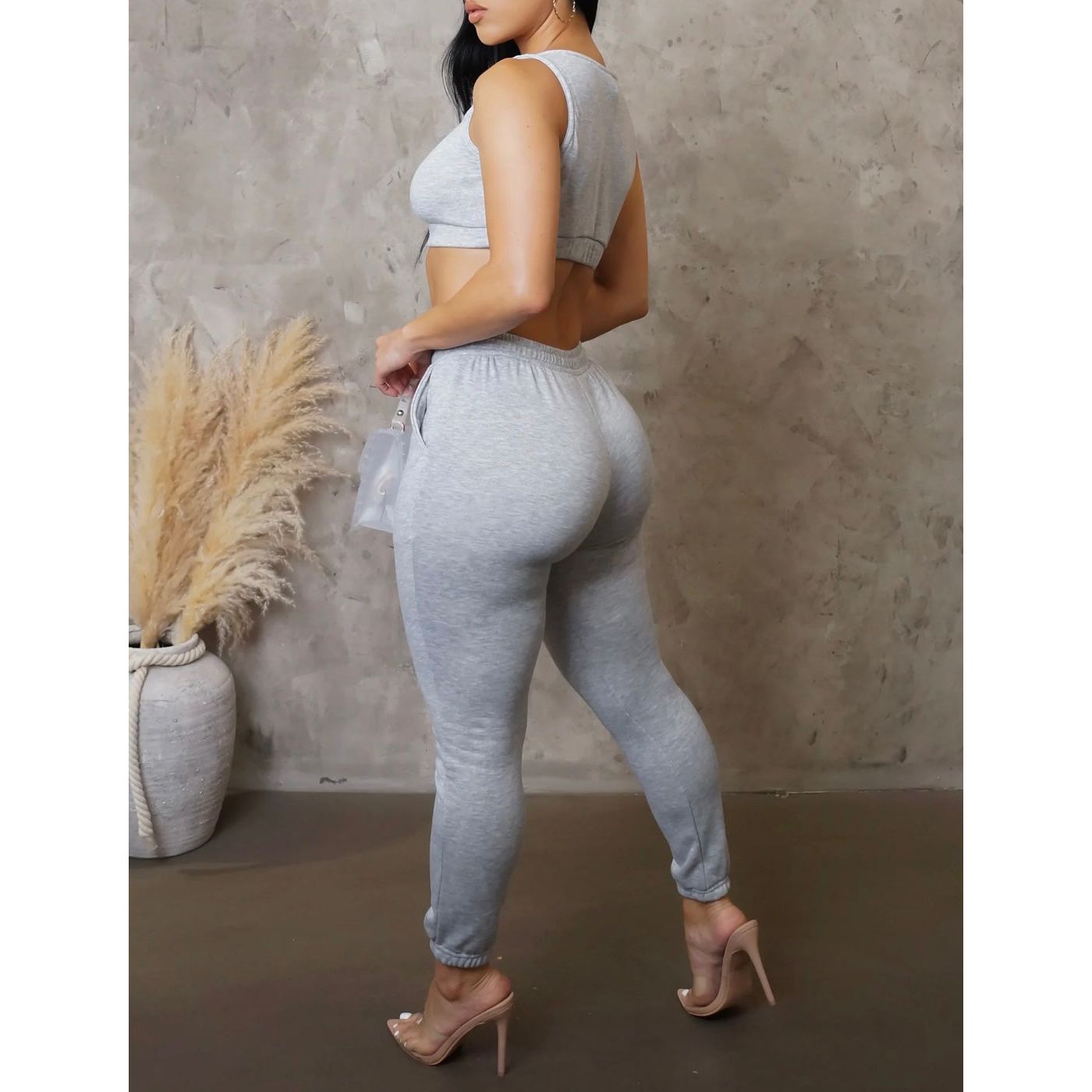 Jay Pants Set-New (Grey) - London Glam Boutique