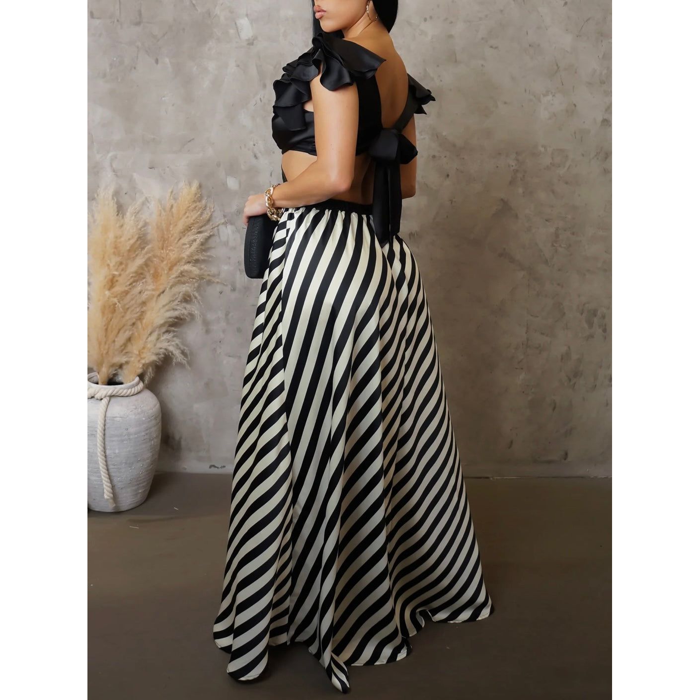 Zebra Maxi Dress-New - London Glam Boutique