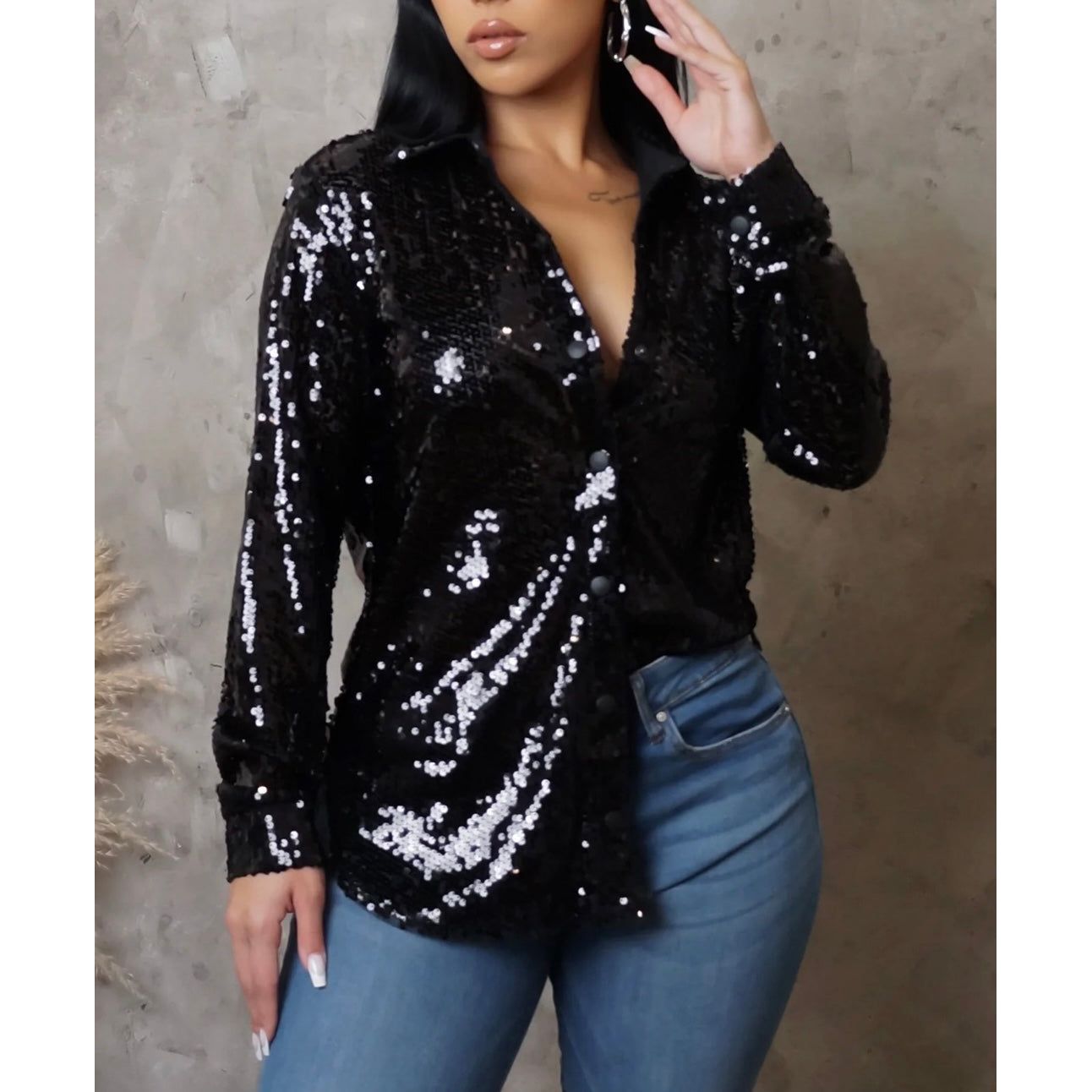 Snow White Top- Black New - London Glam Boutique