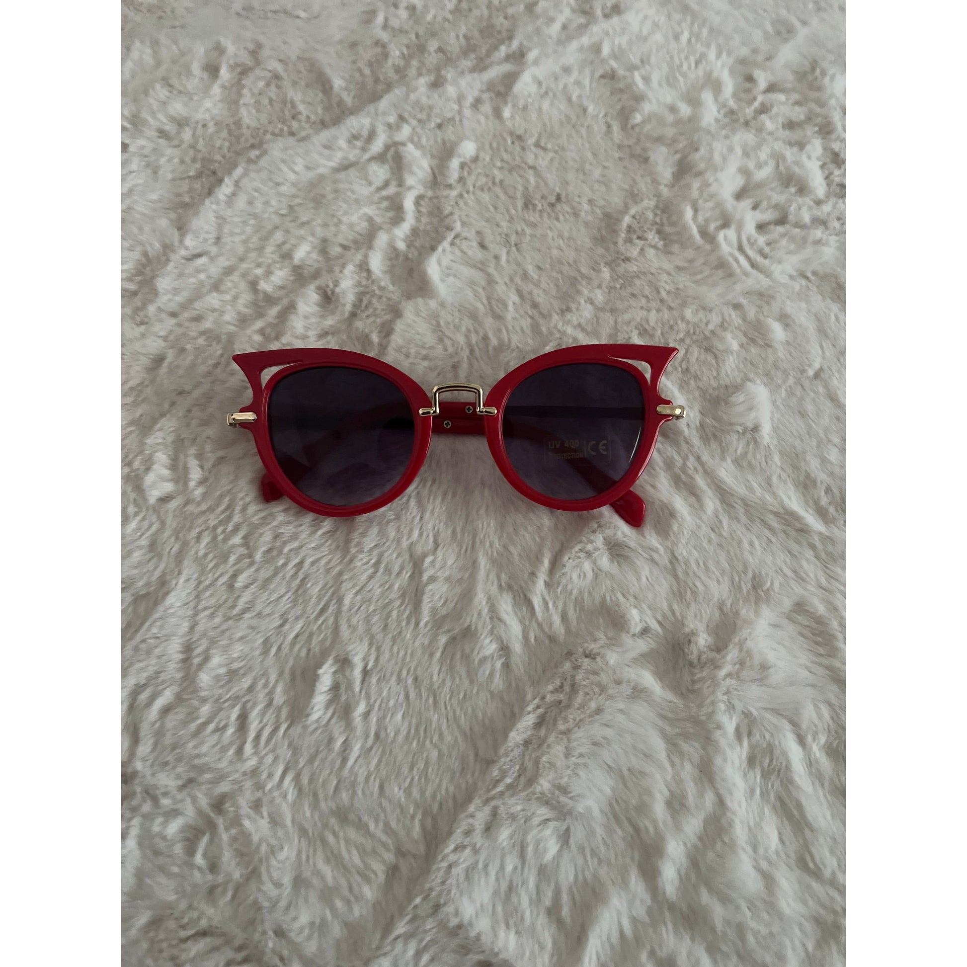 Cat Eye Sunglasses-Kids Red - London Glam Boutique