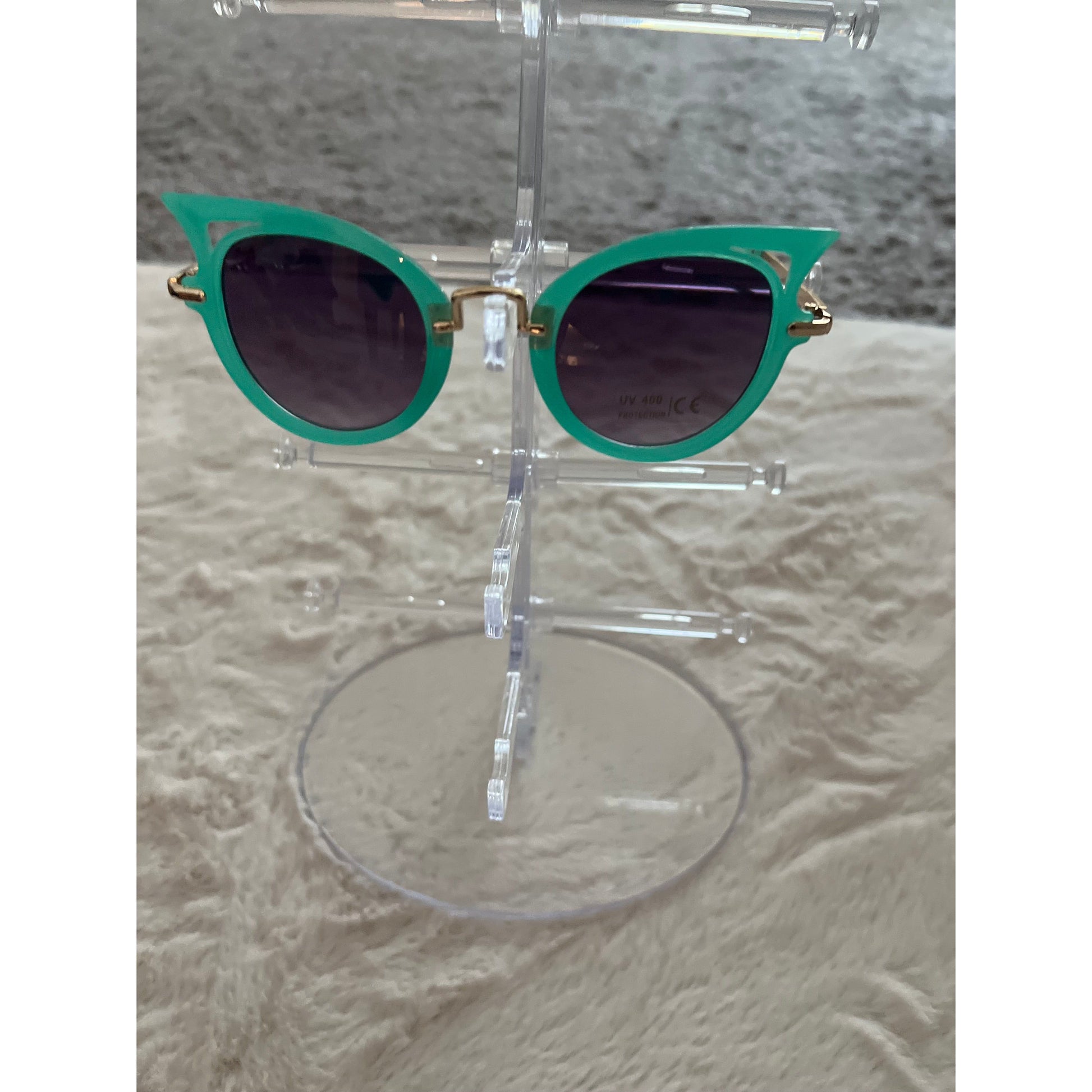 Cat eye sunglasses- Kids Teal - London Glam Boutique