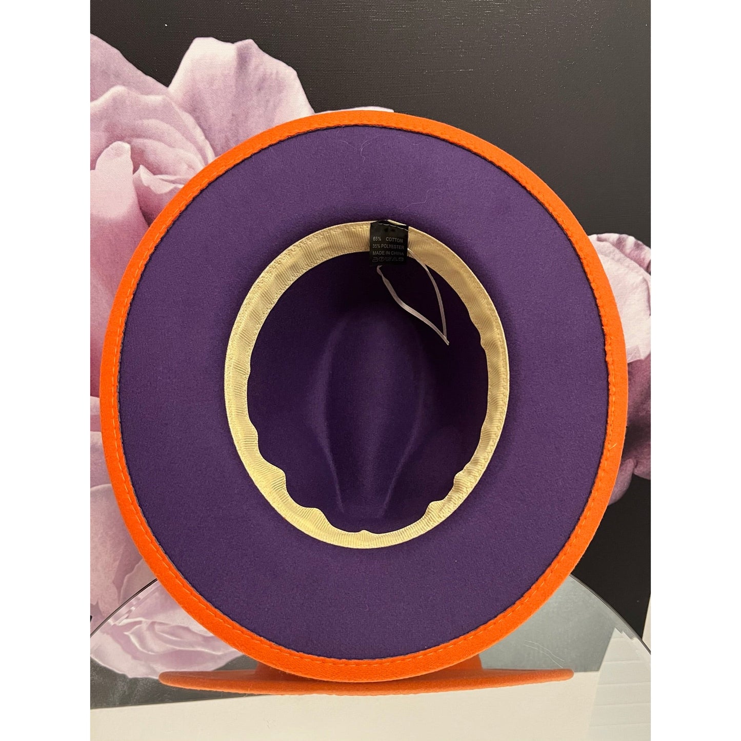 Orange/Purple Hat - londonglamboutique