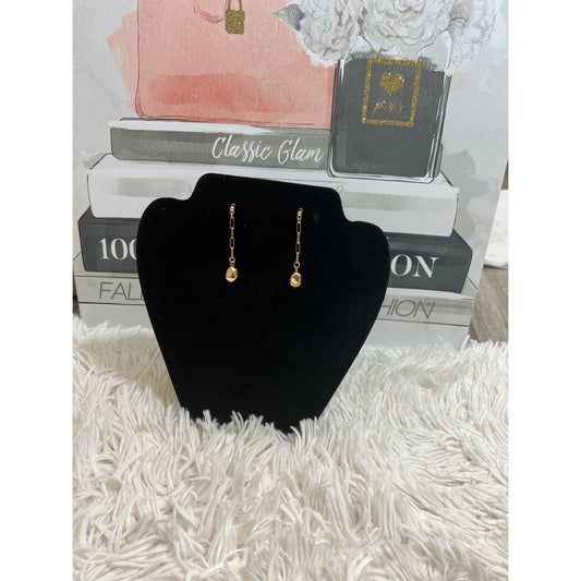 Gold drop earrings-accessories - londonglamboutique